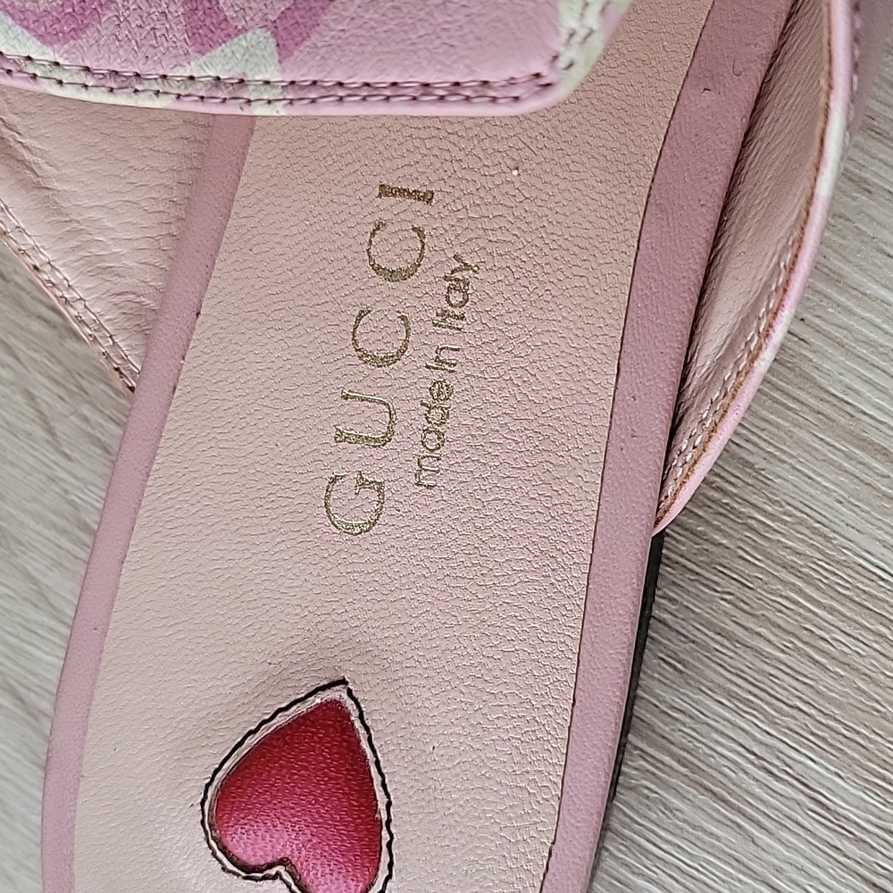 Gucci Pink Printed Ghost Princetown Horsebit Loafer Slides - Picture 2 of 9